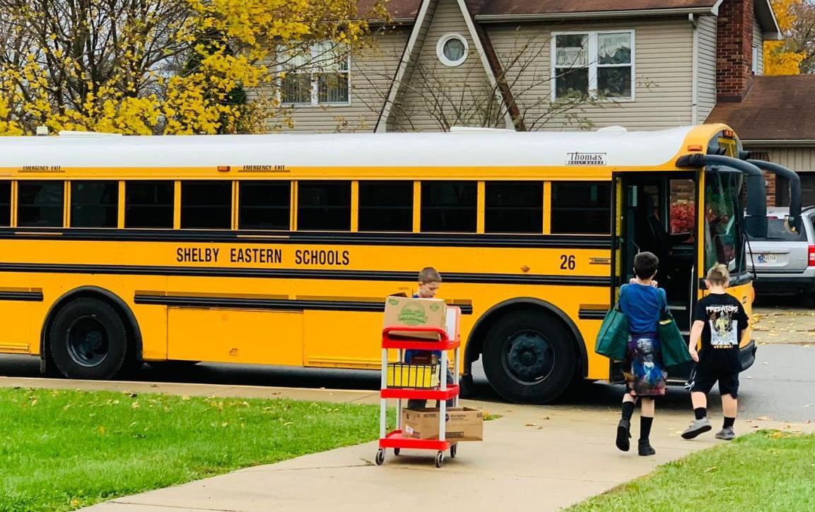 Morristown students stuff the school bus with donations